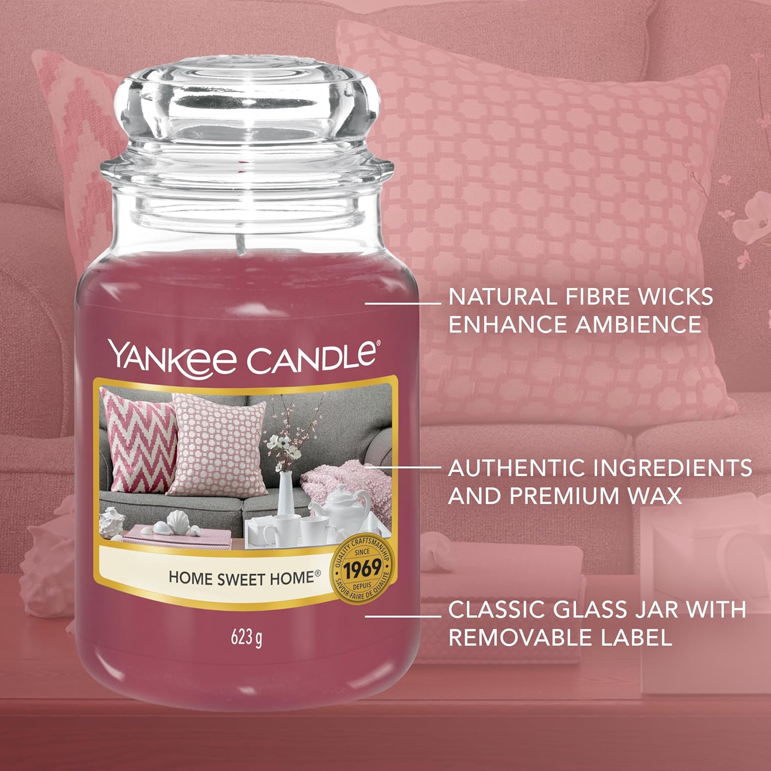 Detalle de Yankee Candle Home Sweet Home large jar