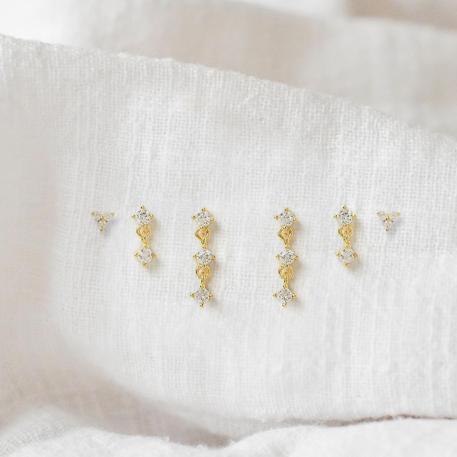 Thumbnail 6 de SELSHE Gold Hoop Earrings 14k Gold-Plated