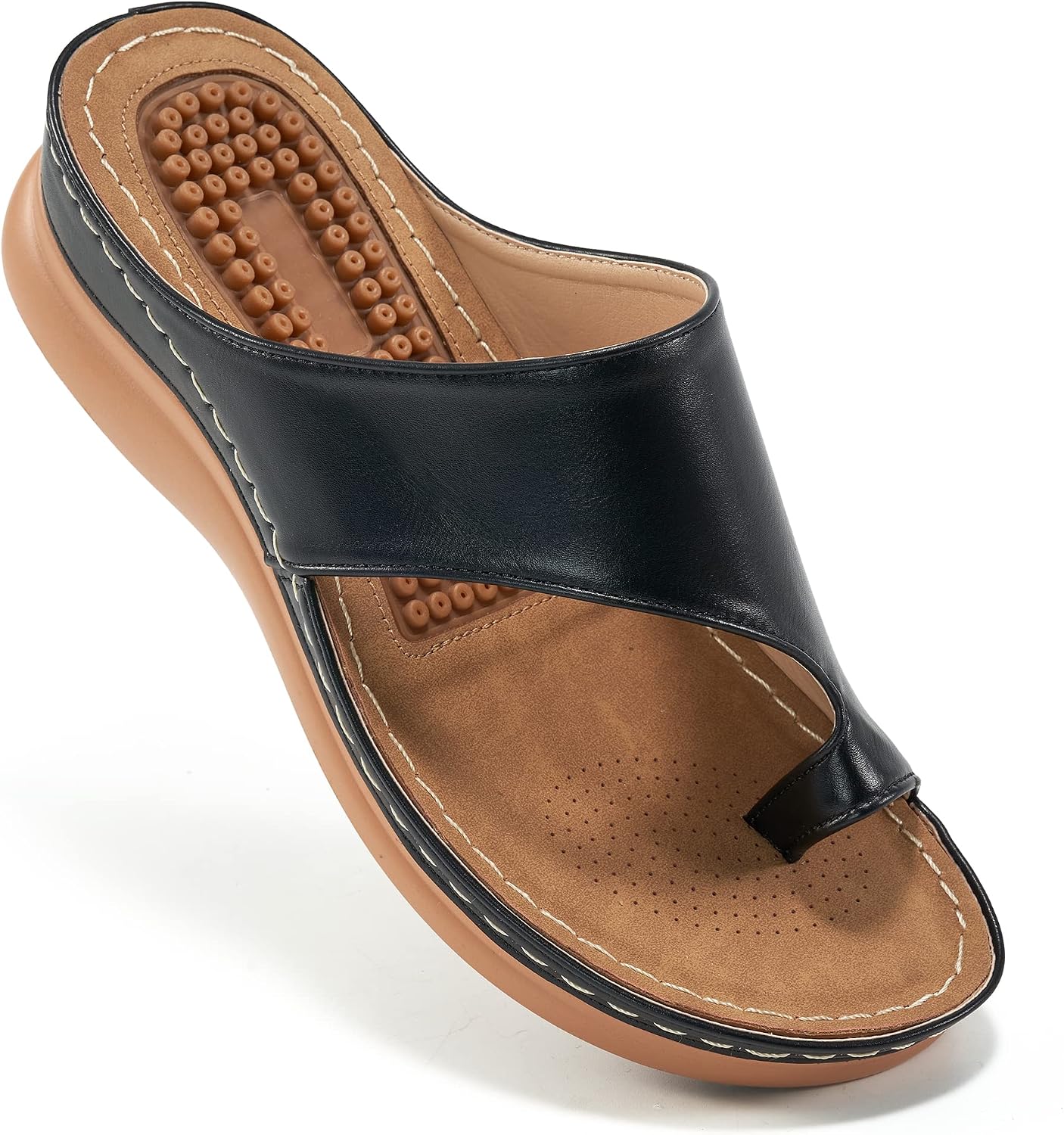 Detalle de Aomigoct Women’s Comfort Wedge Sandals with Soft Cushion & 1.96" Heel