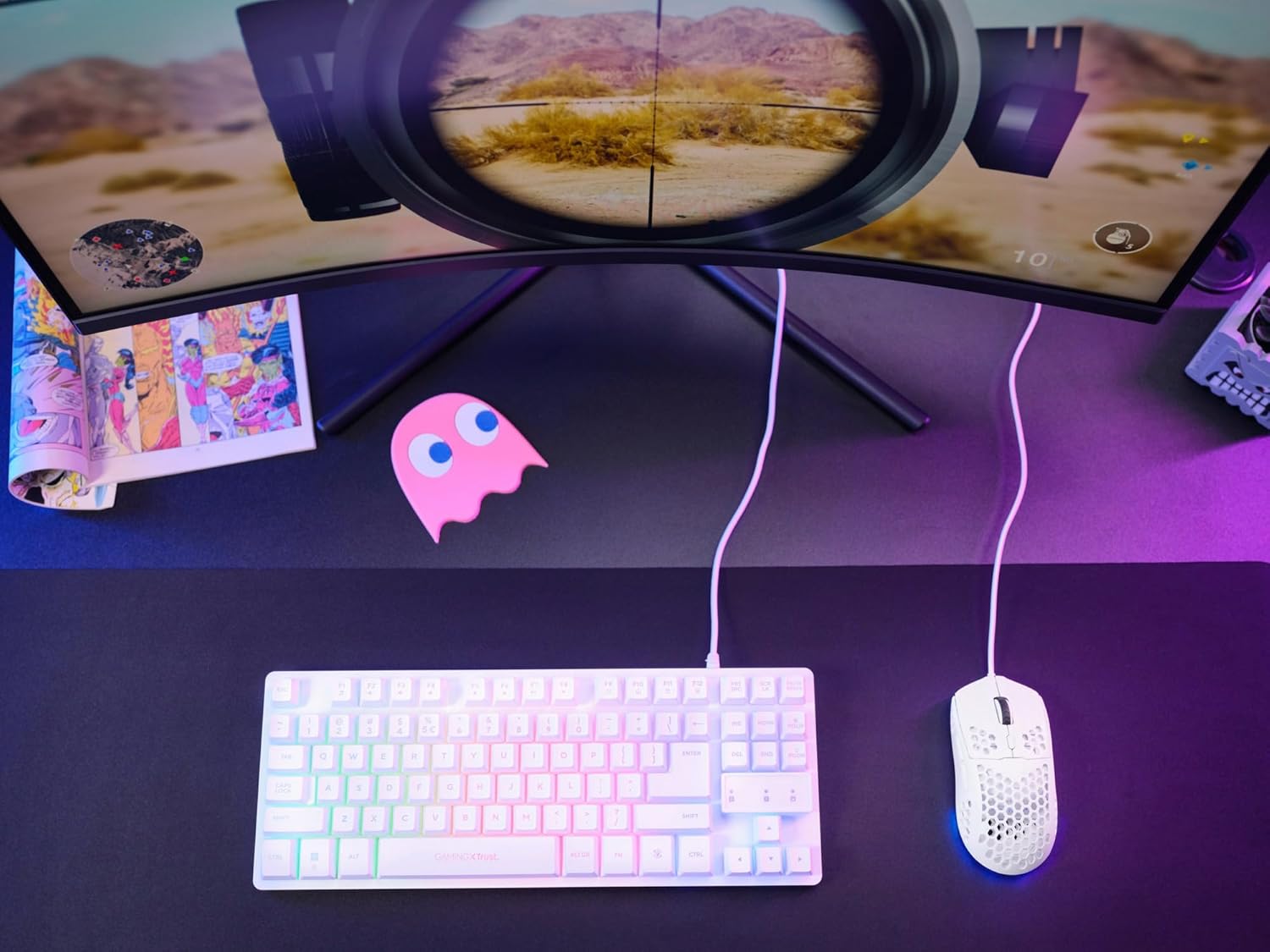 Thumbnail 6 de GXTrust 928W Helox mouse gaming superleggero da 65g con DPI 200–6400, 6 pulsanti programmabili e RGB