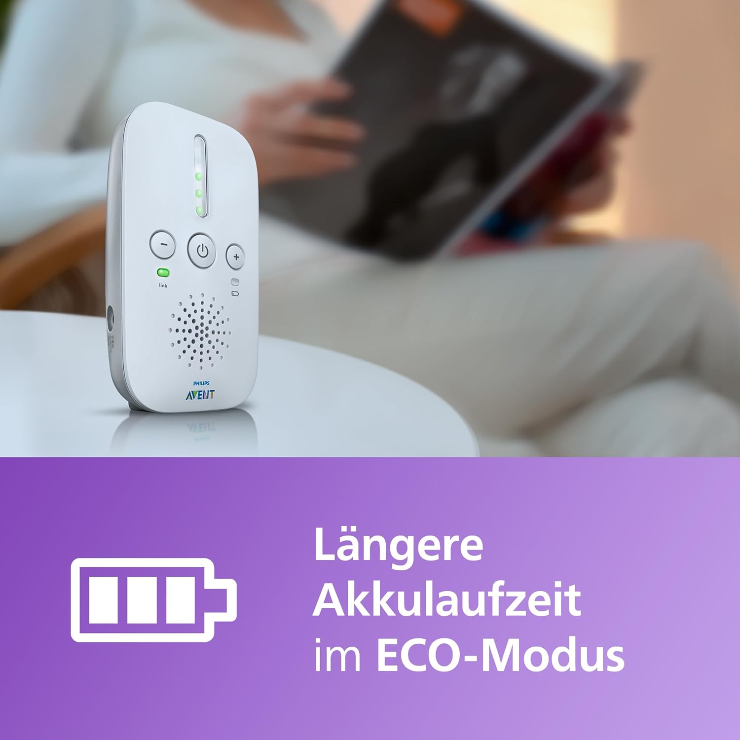 Thumbnail 2 de Philips AVENT DECT-Audio-Babyphone SCD503/26 mit Gegensprechfunktion, 330 m Reichweite & Smart ECO-Modus