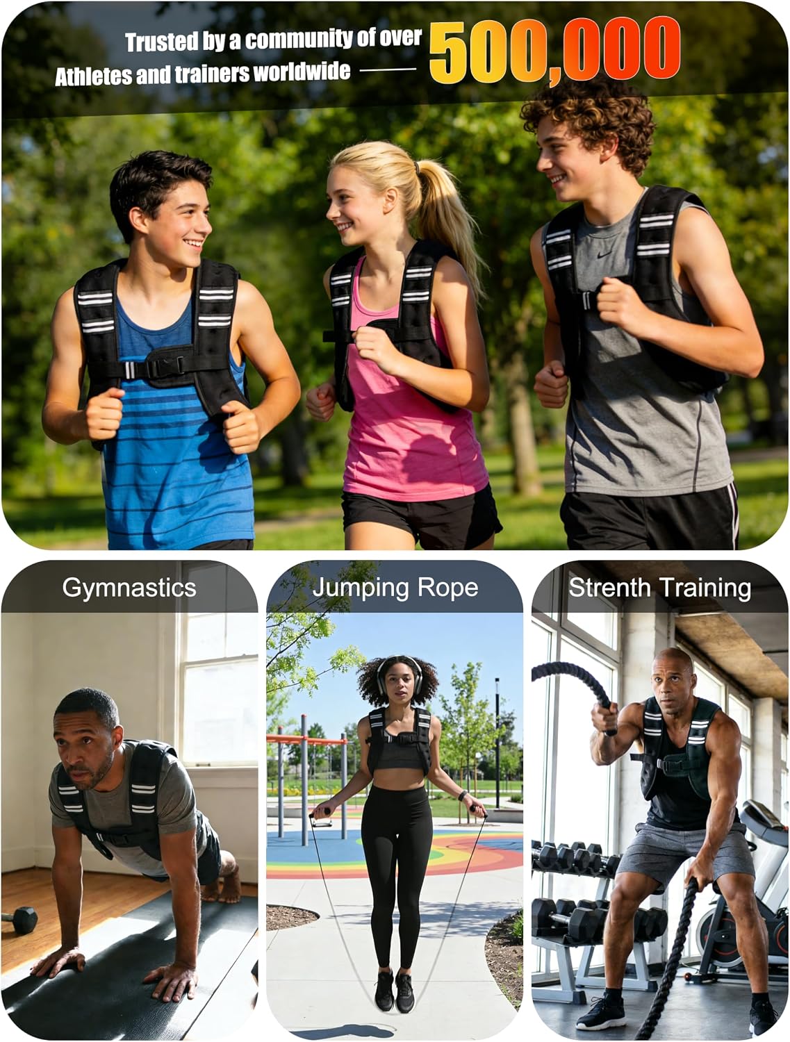 Thumbnail 2 de Henkelion VEST-12LB-004 Weighted Vest, 12 lb Neoprene with Adjustable Strap
