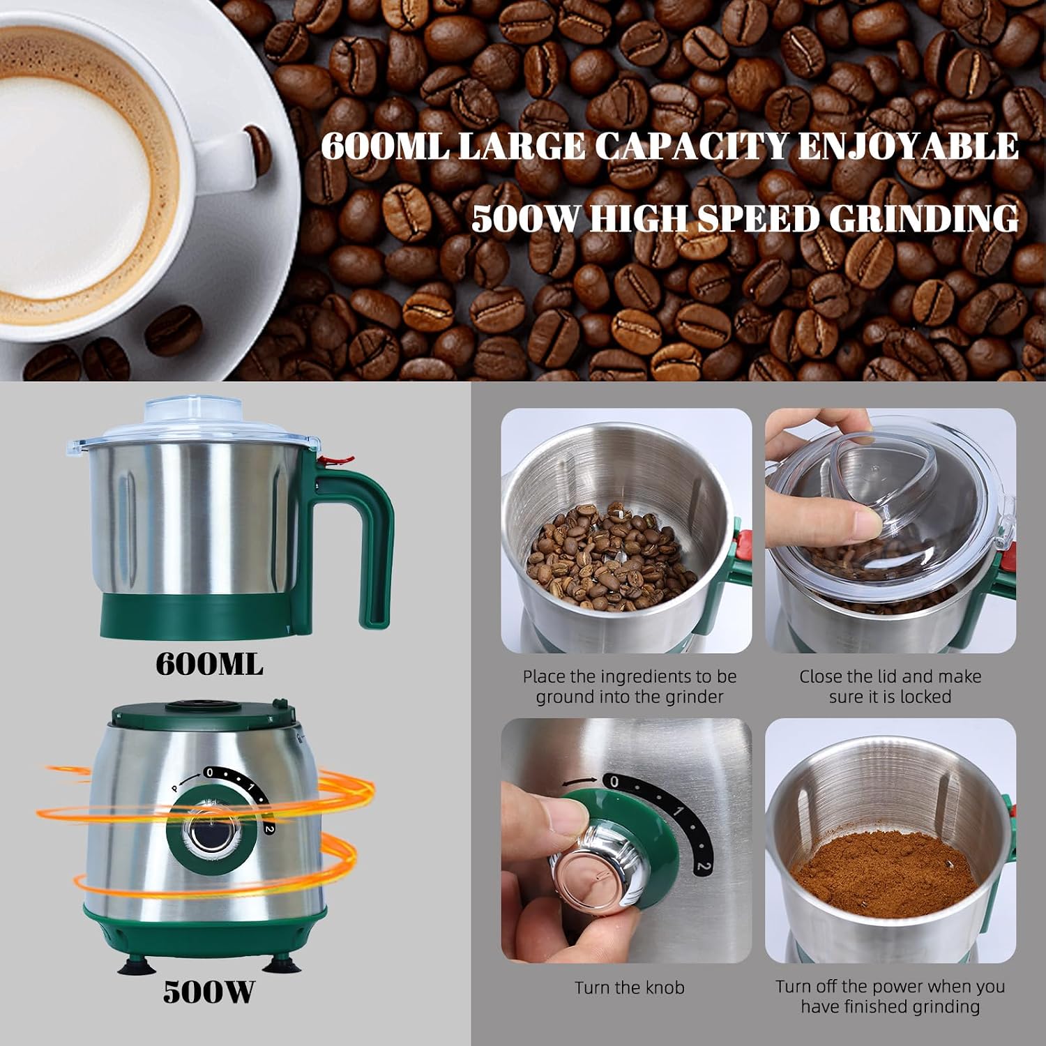Detalle de Electric grinder 500W