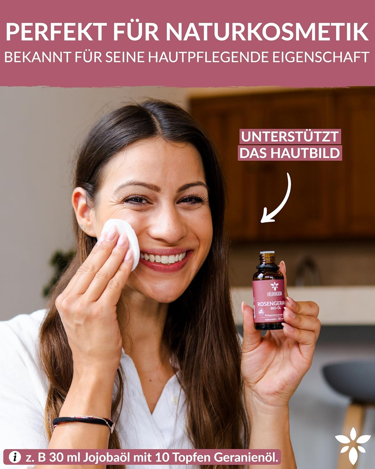Thumbnail 3 de Heldengrün® BIO Rosengeranienöl (100% naturrein) – echtes Rosenduft-Geranienöl für Kosmetik & Aromatherapie