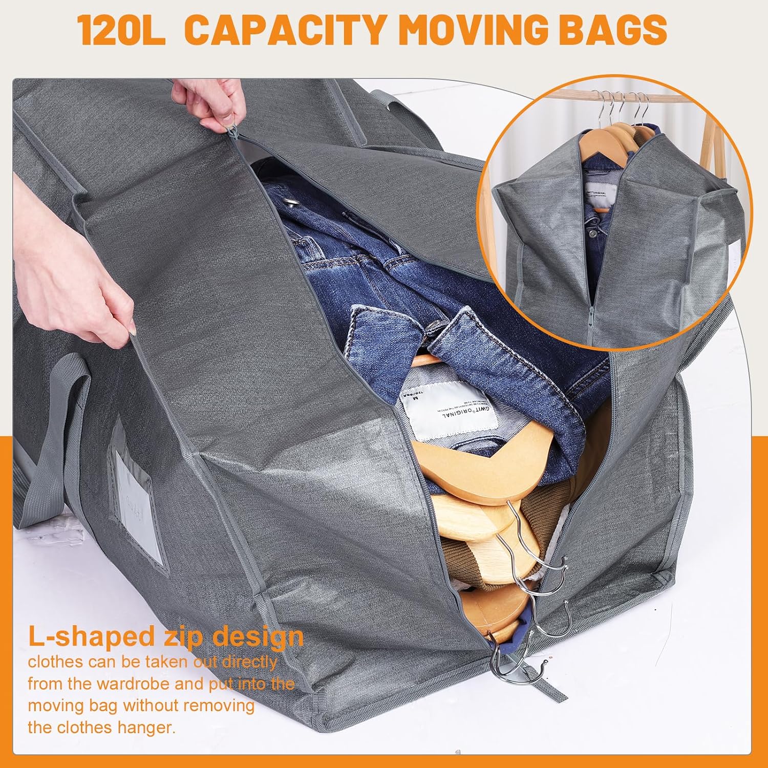 Detalle de Dntorx 8 Pack 120L moving bags