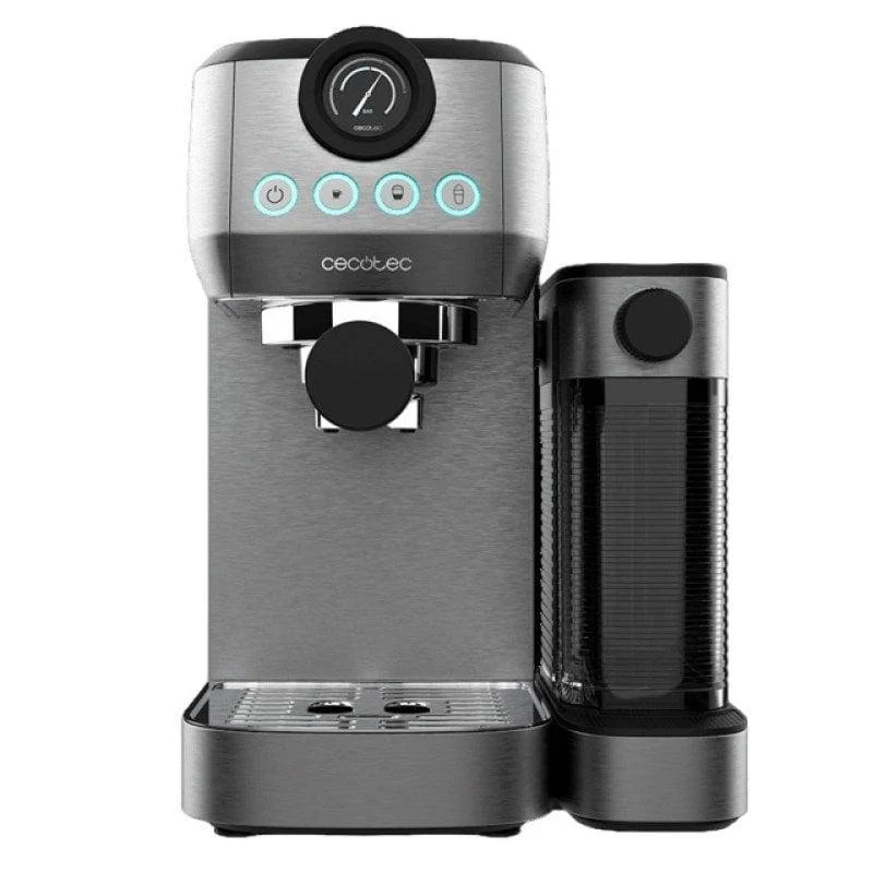Detalle de Cecotec Power Espresso 20 Steel Pro Latte: cafetera semiautomática con tanque de leche 20 bares