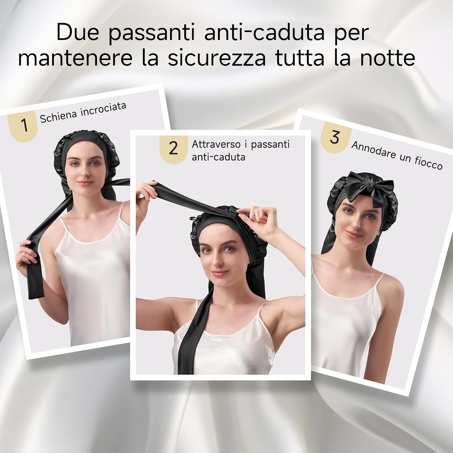 Thumbnail 6 de Umisleep 22 Momme: cuffia in seta di gelso doppiamente rifinita per capelli voluminosi