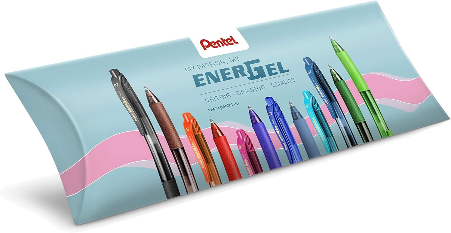 Detalle 1 de Pentel Energel XM Click BLN75 0,5 mm blu (4 pezzi) – scrittura liscia e asciutta