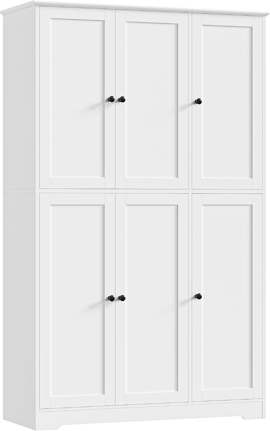 Detalle de FirFurd P730 Kitchen Storage Cabinet, 6 Doors, Adjustable Shelves, White
