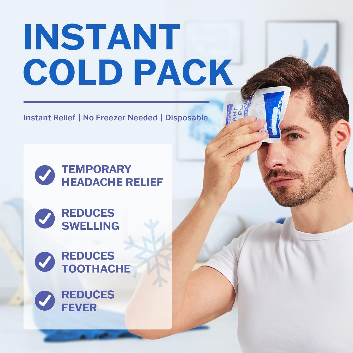Thumbnail 1 de 25 Pack - Instant Cold Packs for Injuries: Disposable Ice Packs for Pain Relief and Swelling