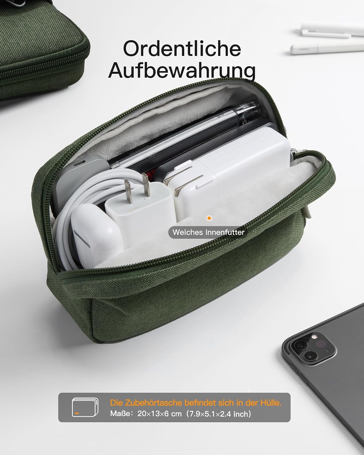 Thumbnail 3 de Inateck 360° Schutz Laptoptasche Hülle für 13Zoll MacBook Air/Pro, MacBook Neo, Surface Pro 12,3" – 360° Schutz & viel Stauraum