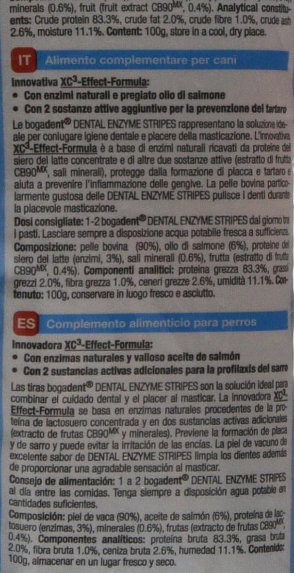 Thumbnail 2 de Bogadent Dental Enzyme Stripes Medium – Zahnpflege-Kaustreifen für mittelgroße Hunde (100 g)
