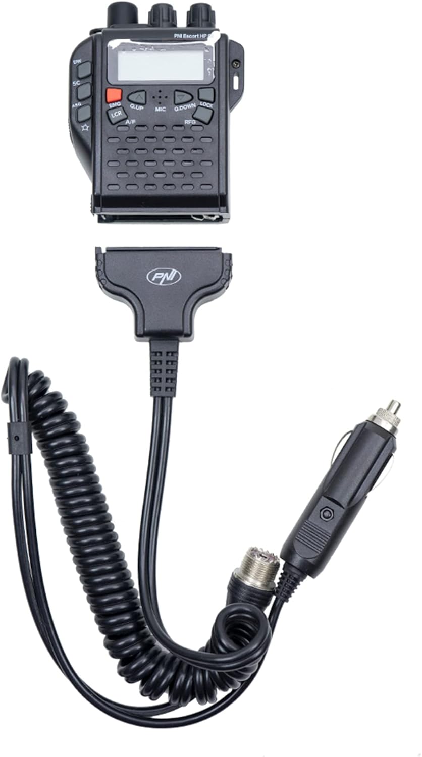 Detalle de Adaptateur d'alimentation 12 V et antenne externe pour PNI Escort HP 62 — compatibilité et usage