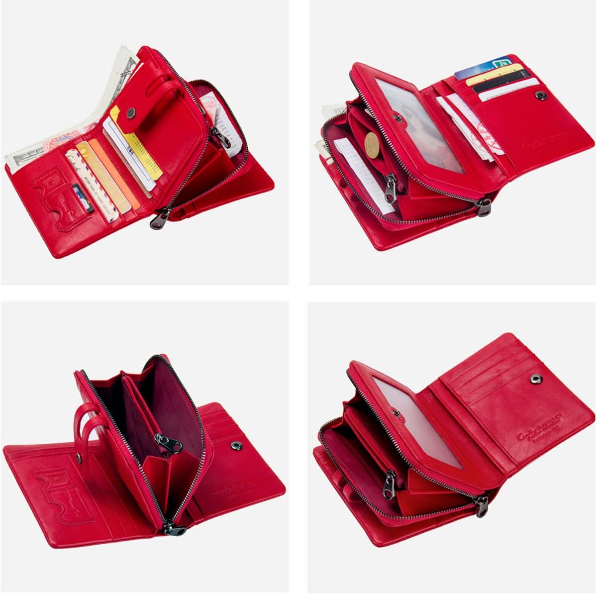 Detalle 2 de Contacts Trifold Leather Coin Card Holder 9x12cm