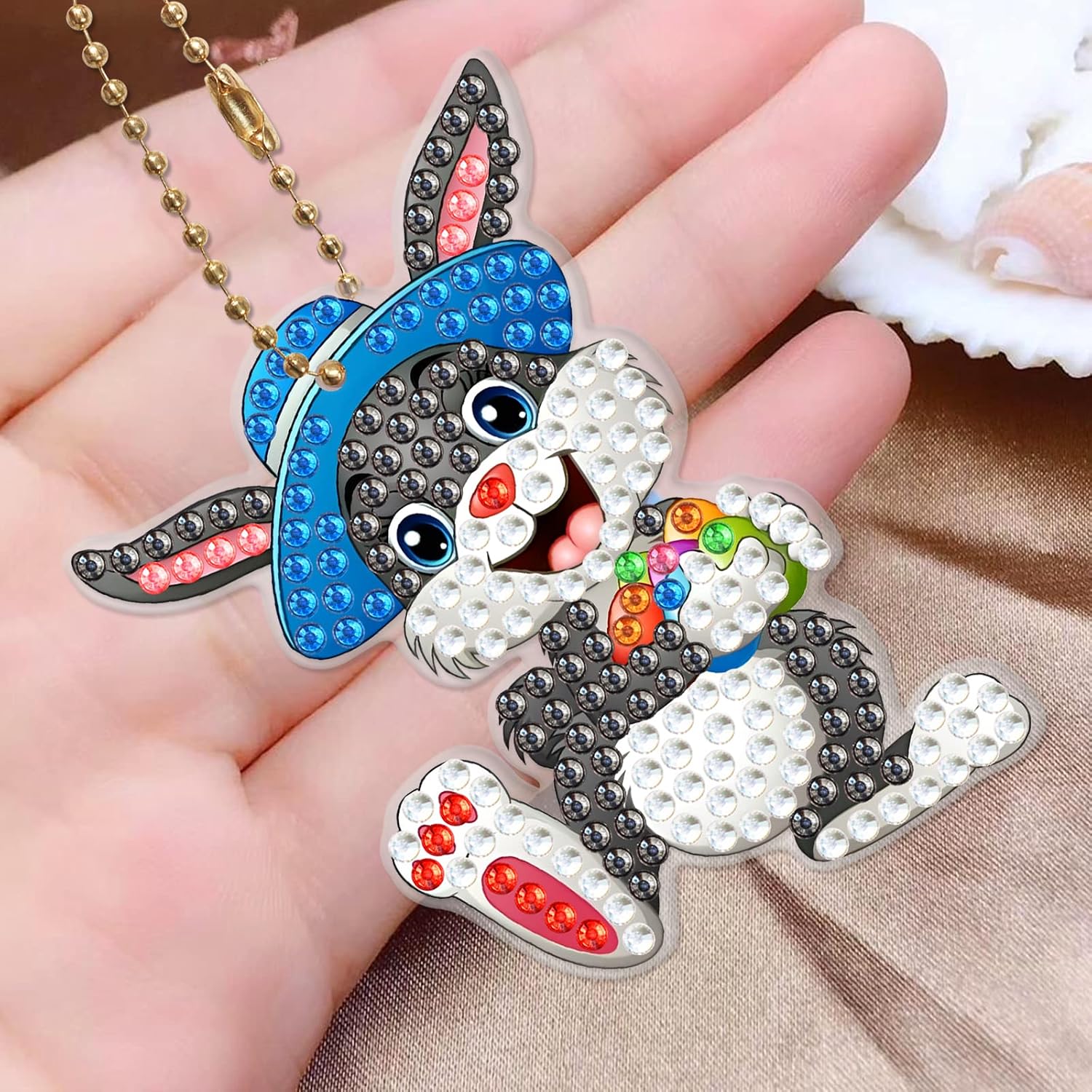 Detalle 2 de Betkuzoka Diamond Art Keychains, 5-Piece Set