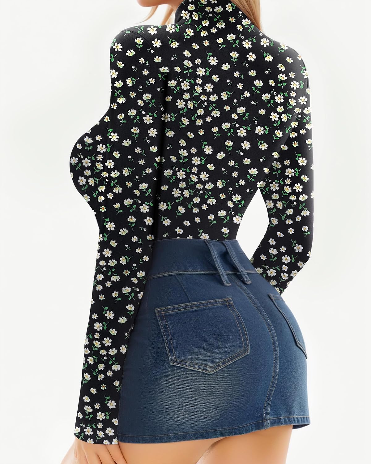 Detalle 1 de MANGOPOP Mock Turtle Neck Bodysuit