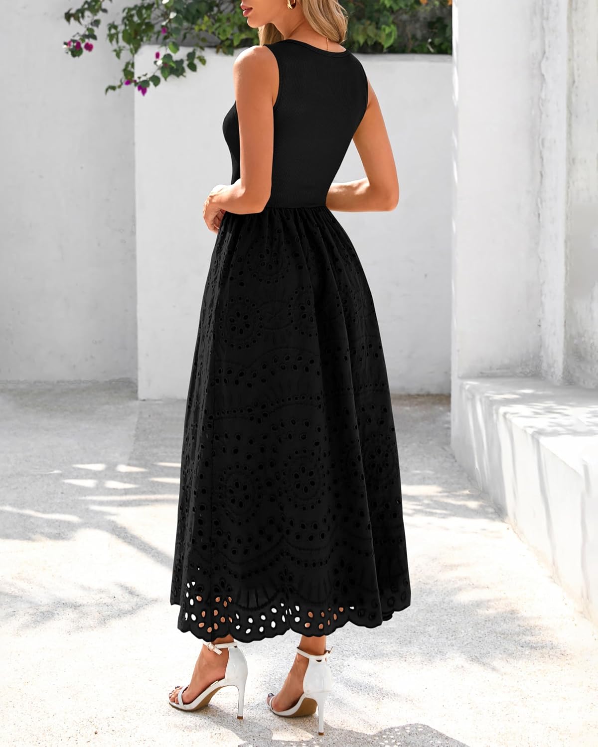 Thumbnail 4 de dowerme 2026 Boho Lace Eyelet Maxi Dress with Pockets
