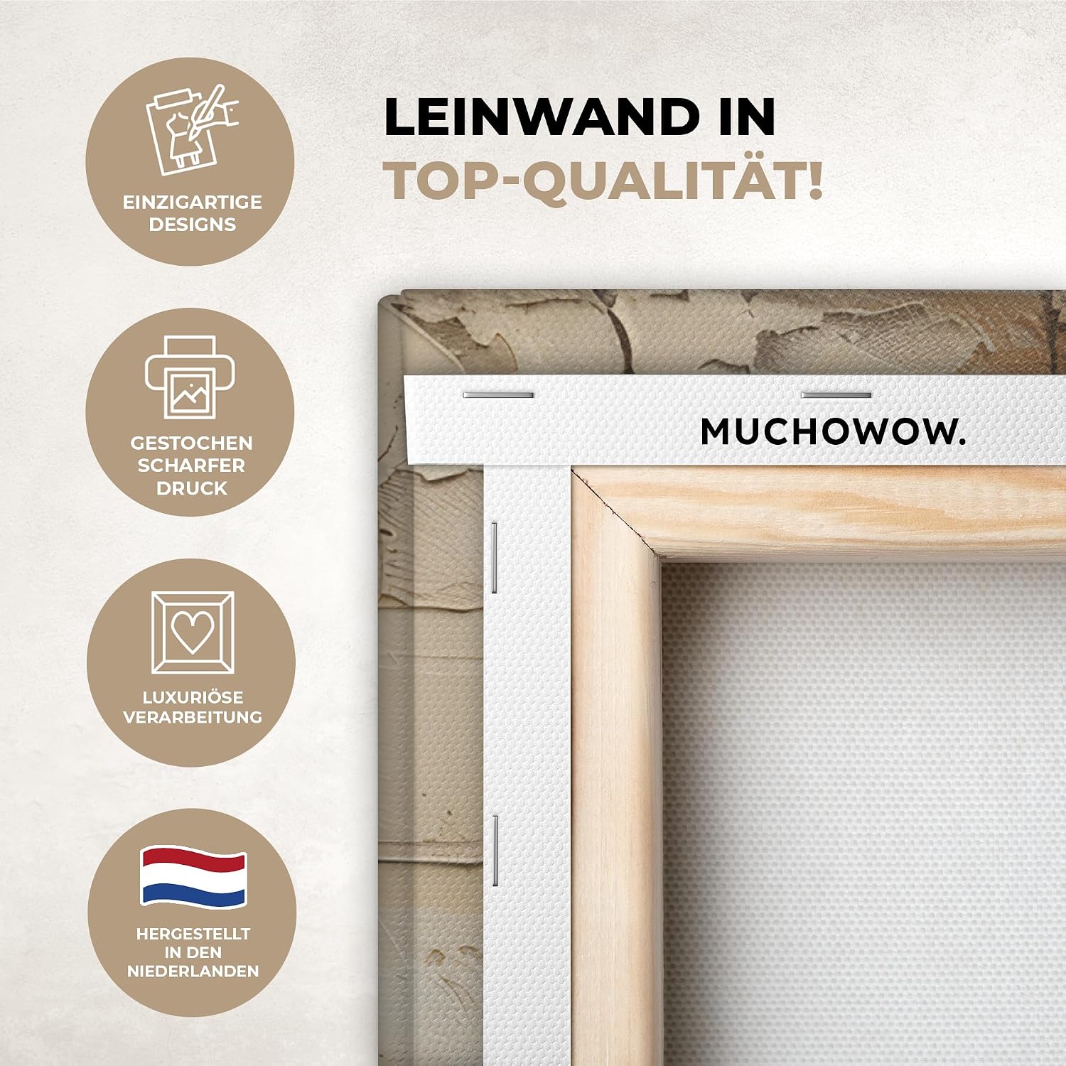 Thumbnail 1 de MuchoWow Impression sur Toile Photo Peinture 60x80 cm – Chat, Ballon et Graffiti (Banksy) – Décoration Murale