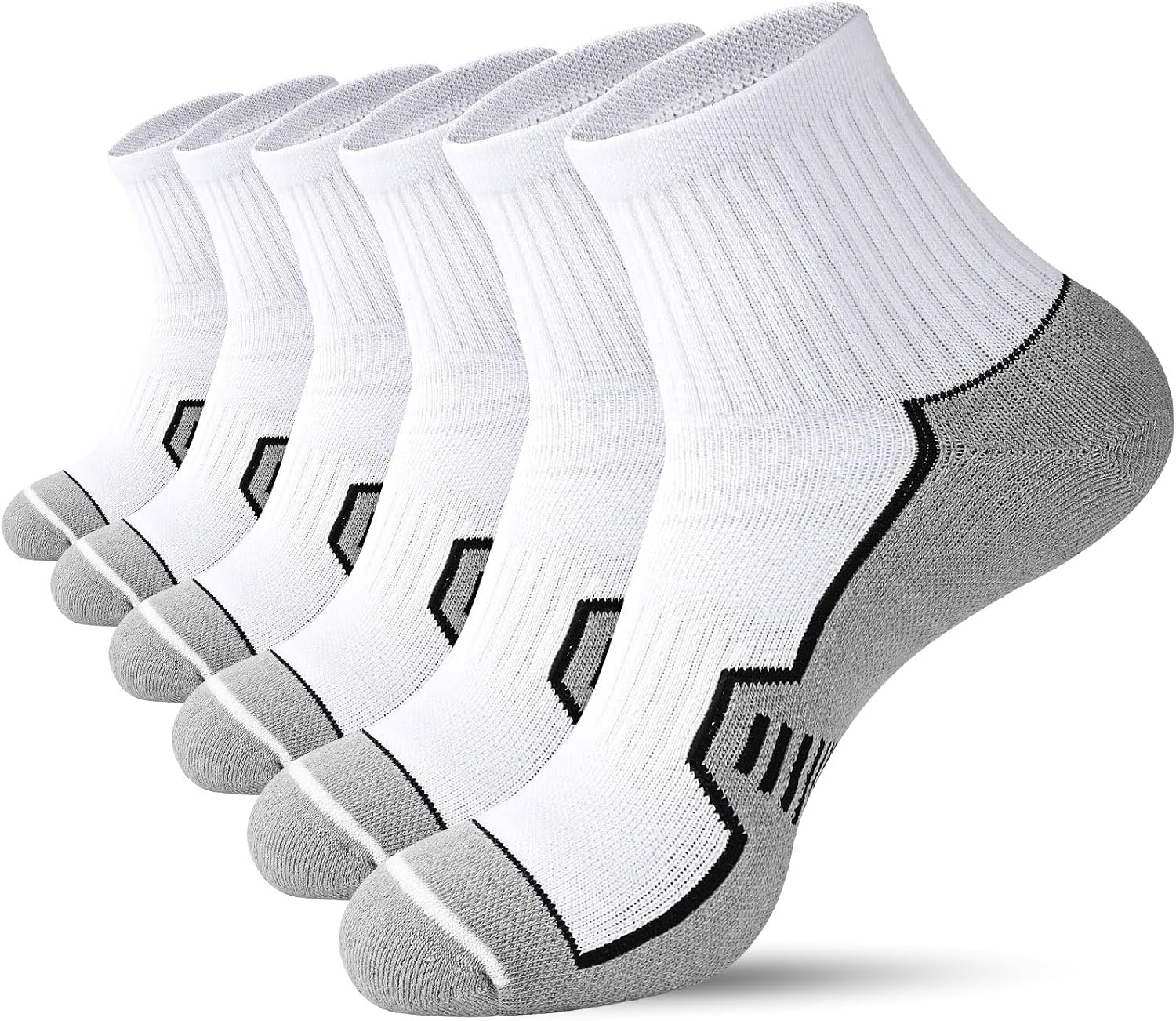 Detalle de ILovDaisy Running Trainer Socks for Men – Cushioned, Anti-Blister Ankle Socks (6 Pairs)