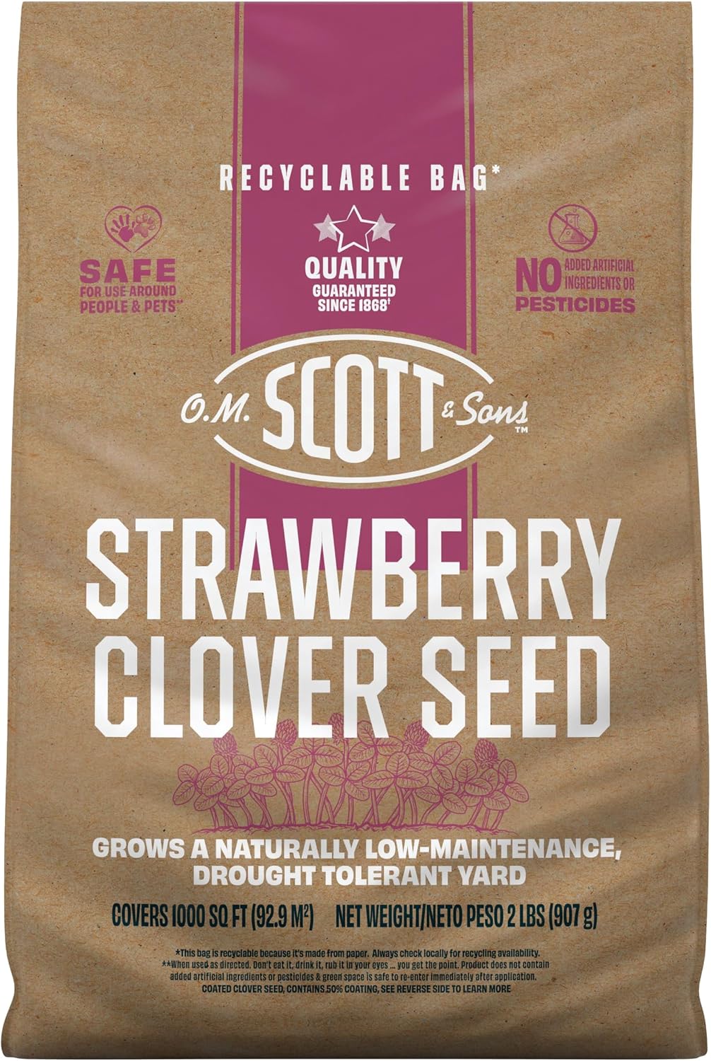 O.M. Scott & Sons Strawberry Clover Seed, 2 lbs.