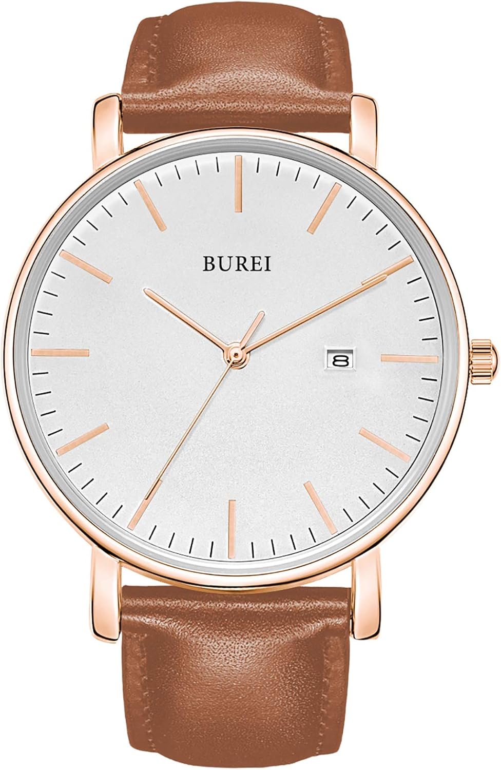 Detalle de BUREI Ultra Mince Montre homme 30 m