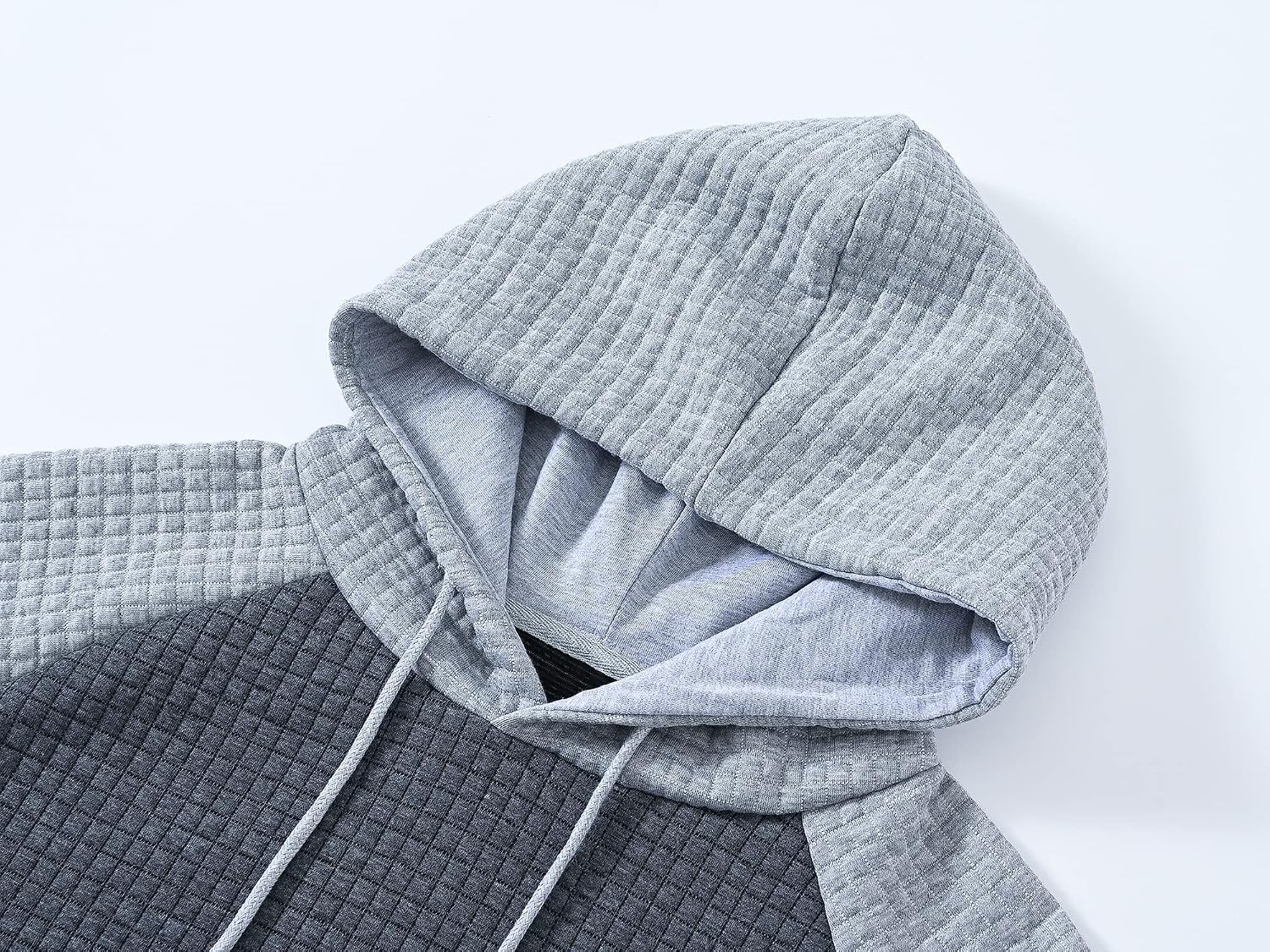 Detalle 2 de YuKaiChen Herren-Kapuzenpullover mit Jacquard-Muster und Kordelzug