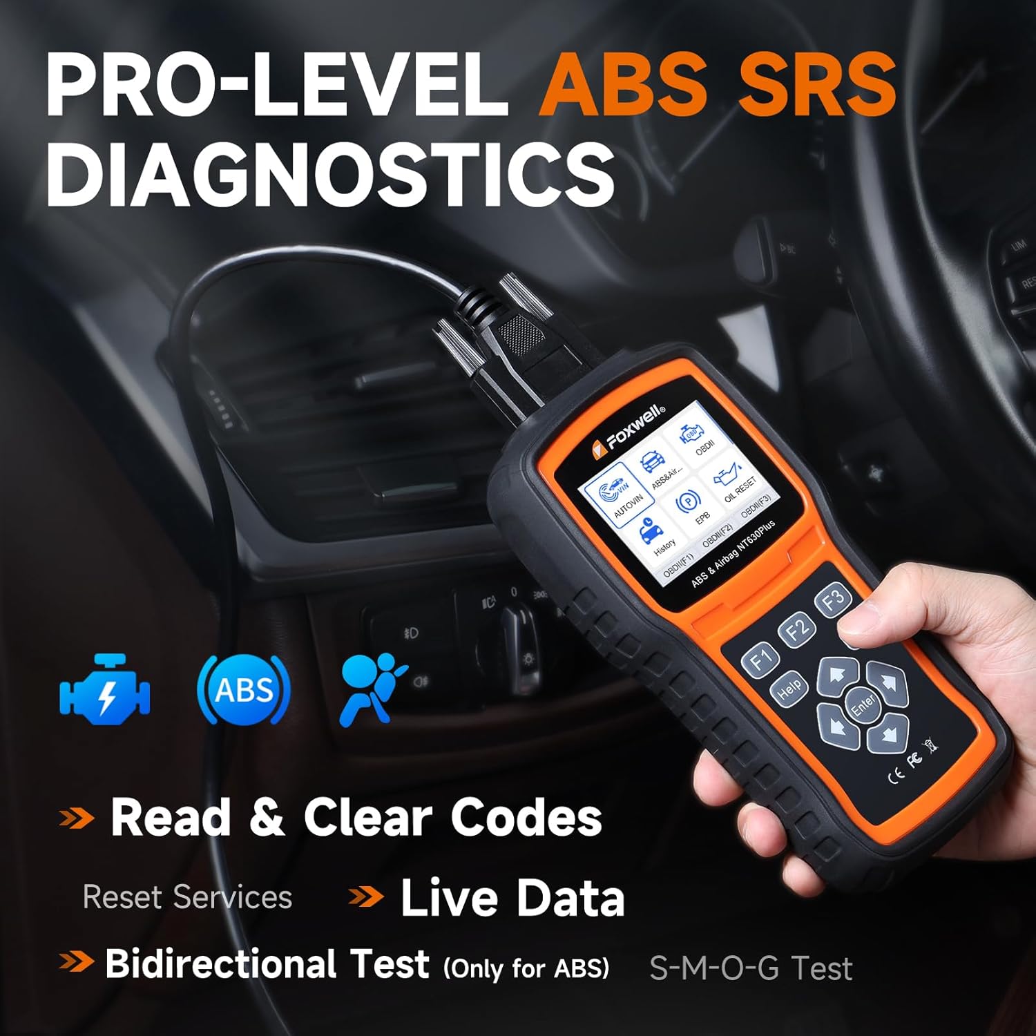 Detalle de 2026 FOXWELL NT630 Plus OBD2 Scanner (ABS & SRS) with WiFi, Bidirectional Live Data & OBD-II Reset