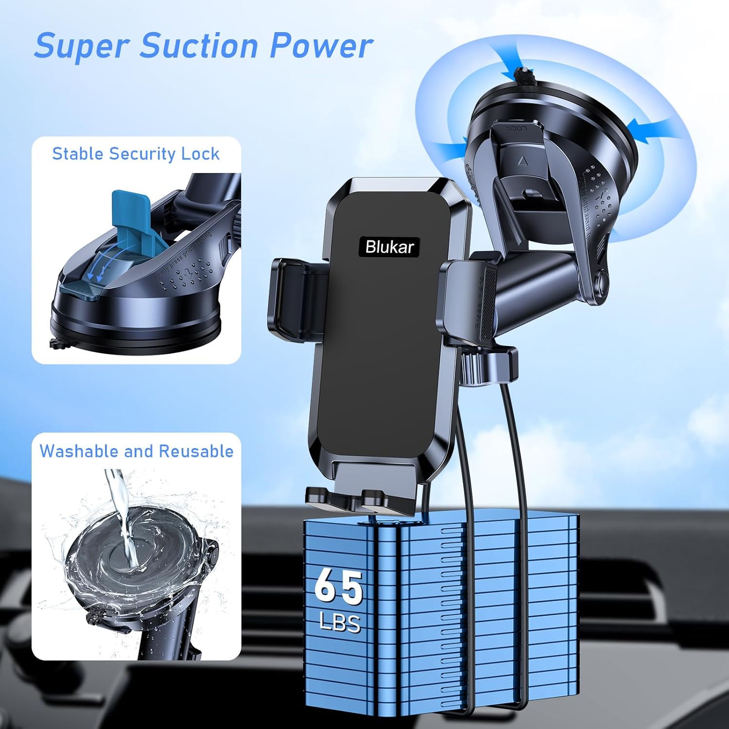 Thumbnail 2 de Blukar Car Phone Holder 360° rotation
