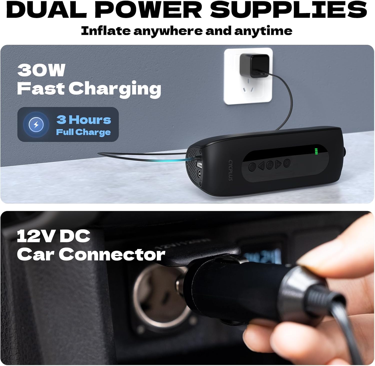 Thumbnail 5 de CYCPLUS Luftpumpe 12V 2-in-1, Max 150 PSI