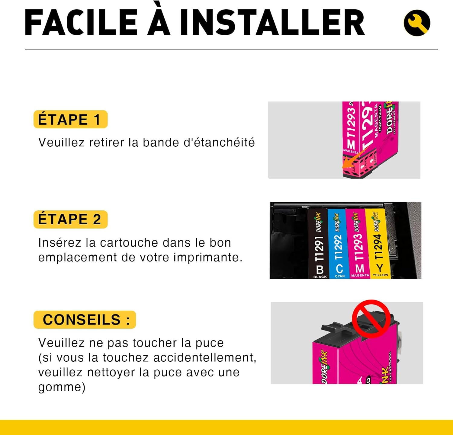 Detalle 2 de DOREINK T1295 129XL, multipack compatible