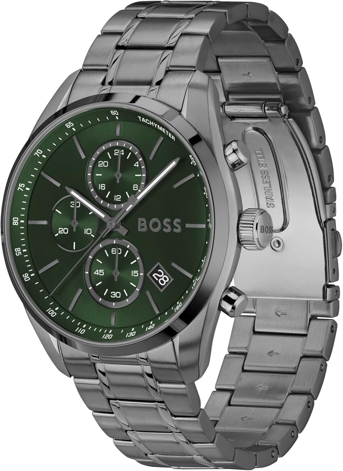 Thumbnail 1 de BOSS Chronographen-Quarzuhr Grand Prix 44 – Chronograph mit Kalender, Edelstahl- oder Lederarmband