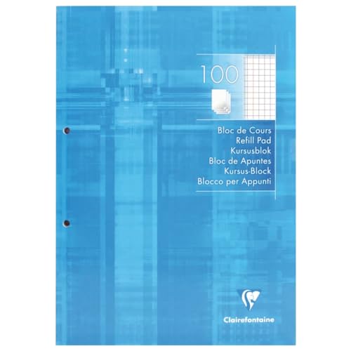 Thumbnail 1 de Clairefontaine 5815Cpack – Bloc de cours encollés perforés bleu ciel, A4, lot de 5