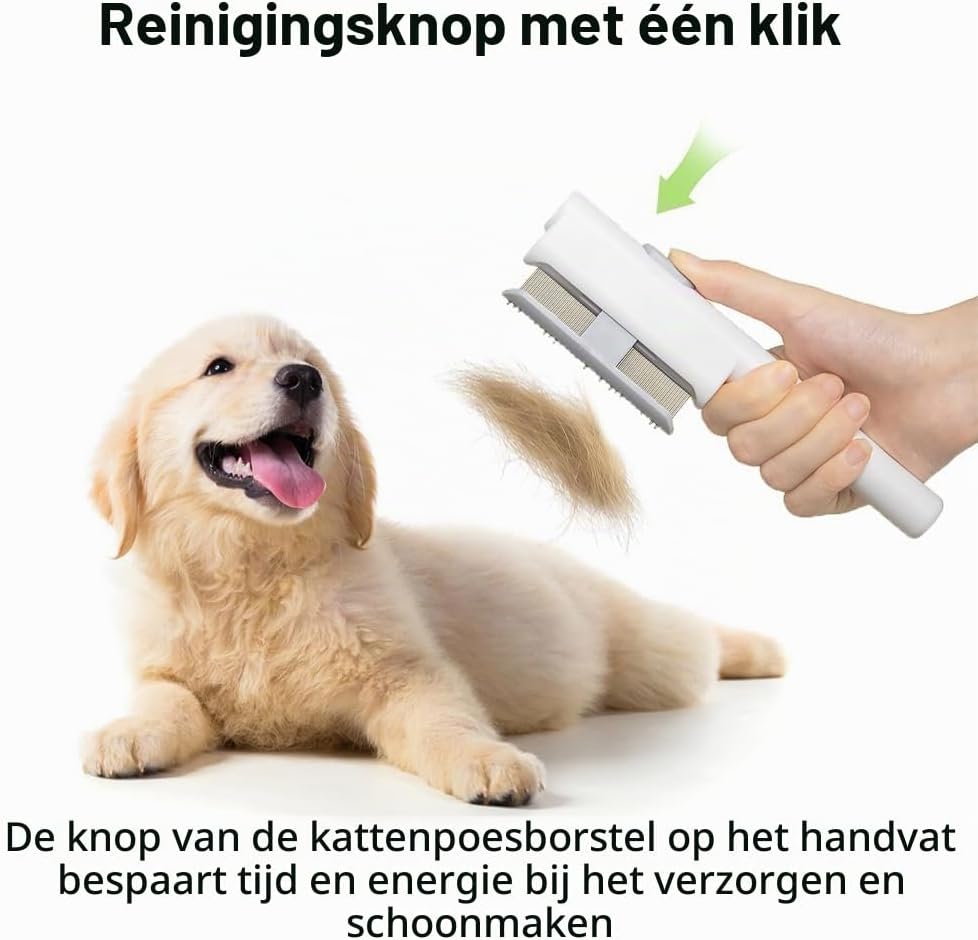 Thumbnail 2 de Marchul kattenverzorgingsborstels, 2-delige set met zelfreinigingsknop