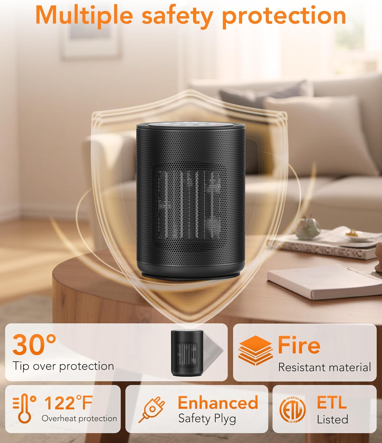 Thumbnail 2 de ZAFRO 1500W Space Heater with Thermostat