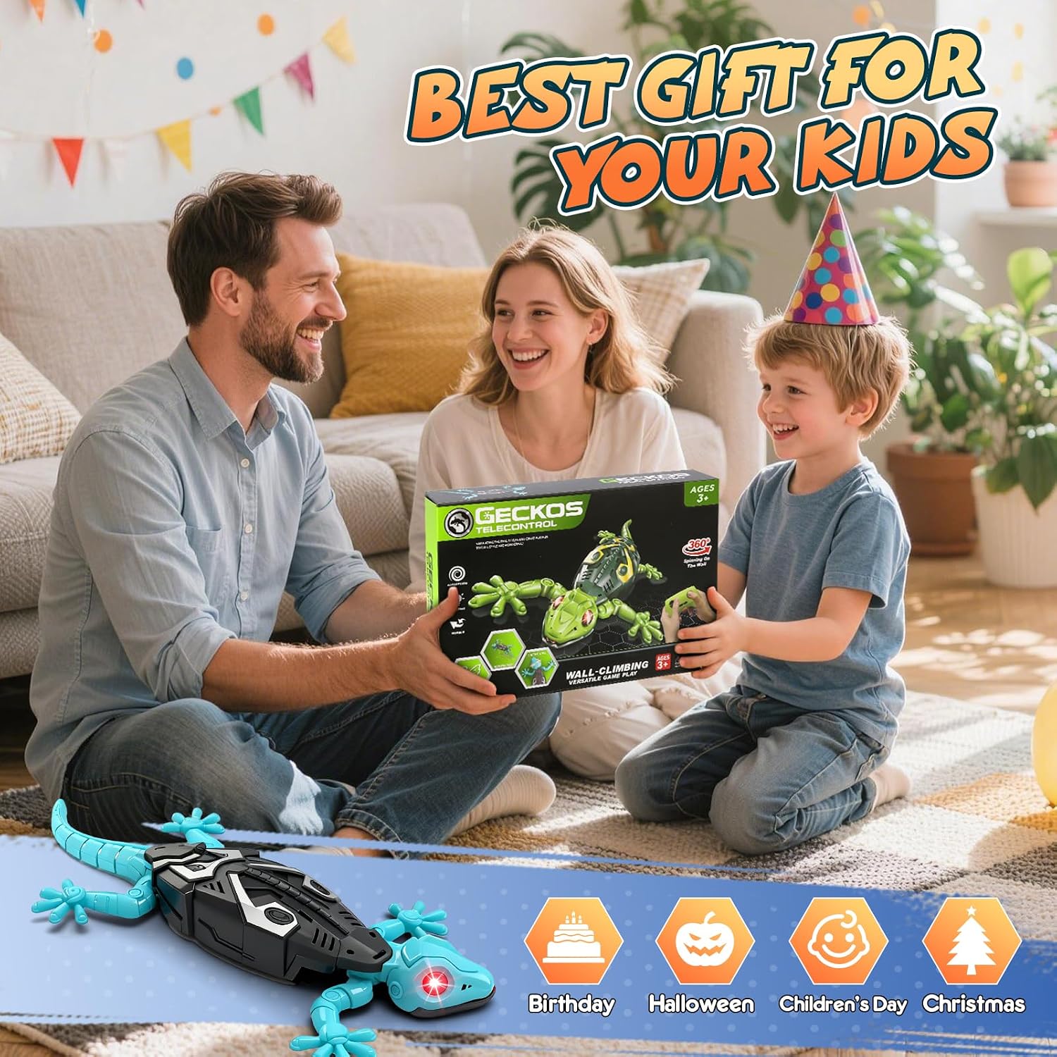 Thumbnail 6 de KETIEE RC Wall-Climbing Gecko Toy with LED Eyes