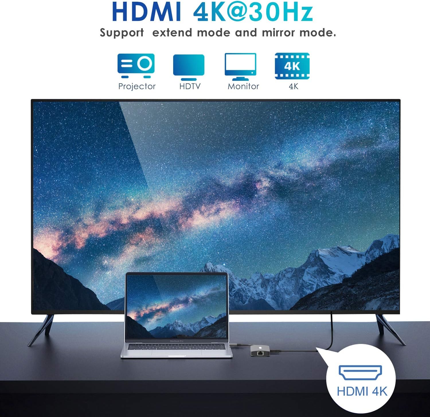 Detalle de MOKiN UC0501 9-in-1 USB-C Hub with HDMI, Gigabit Ethernet and 100W PD