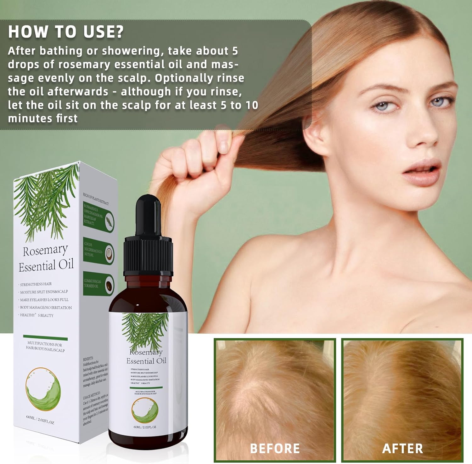 Detalle de Aceite de Romero para el Cabello 60ML
