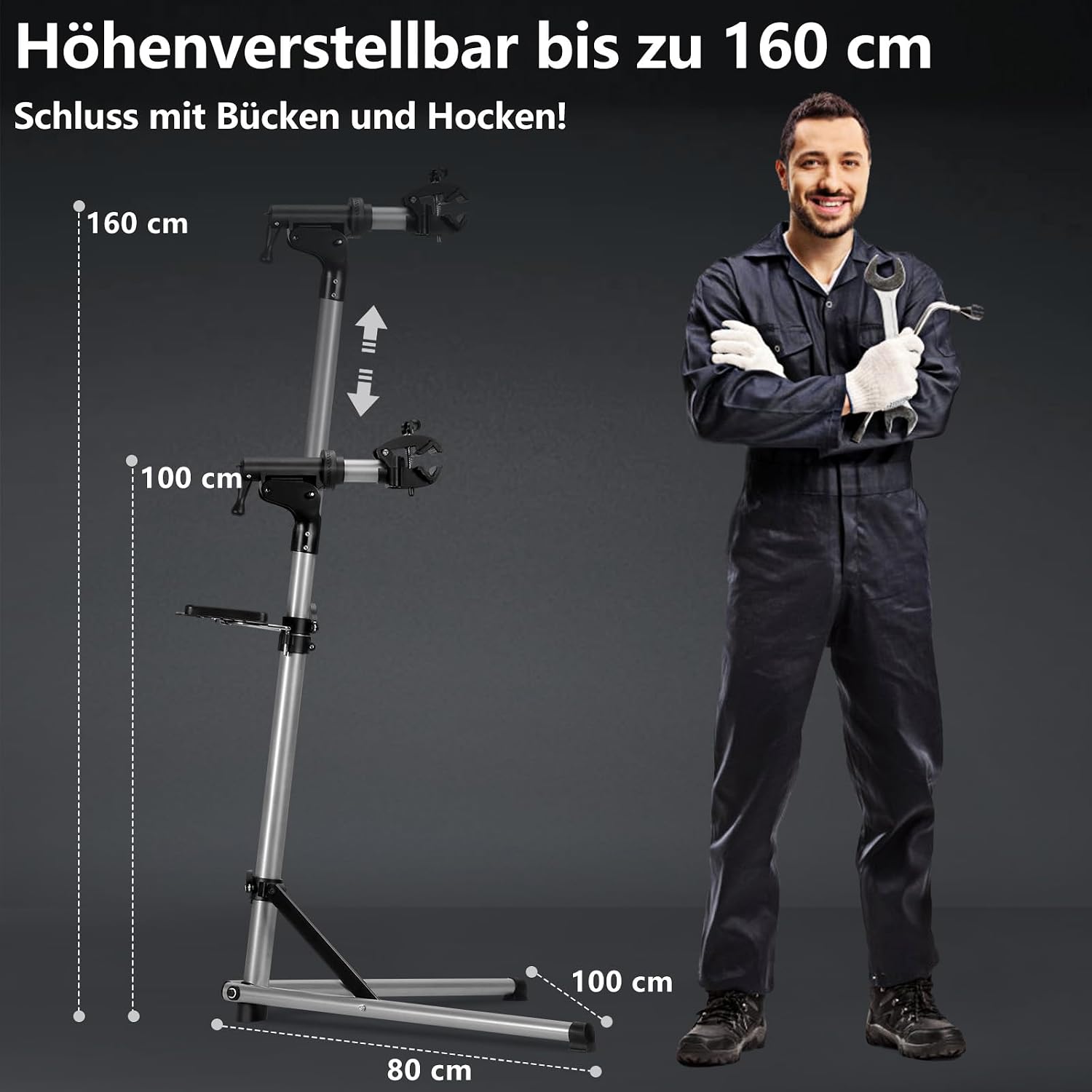 Detalle 2 de Urban Deco Fahrrad-Montageständer 50 kg