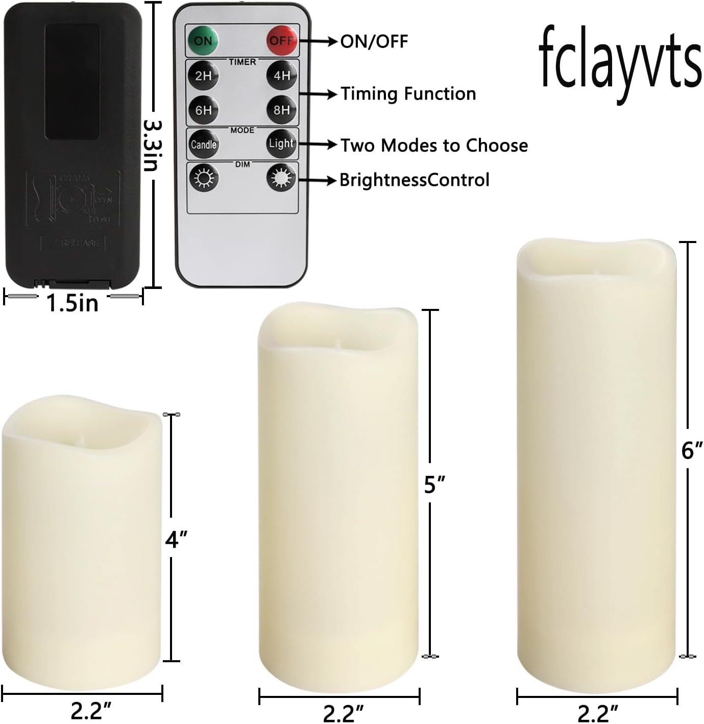 Detalle 2 de fclayvts LED Flameless Candles, 24-Pack