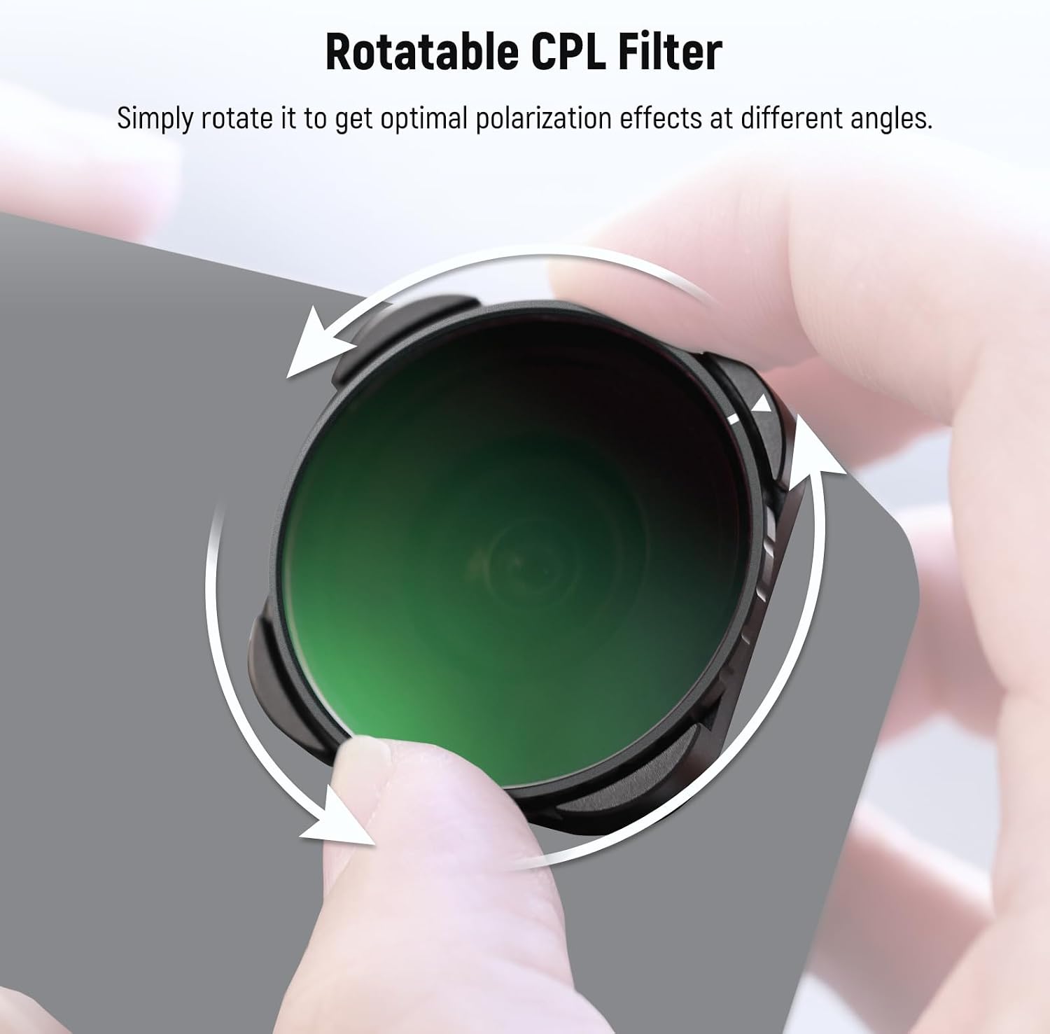 Detalle de NEEWER Rotating CPL Filter for GoPro Hero 13/12/11/10/9 (FL-GP23) – Multicoated HD polariser