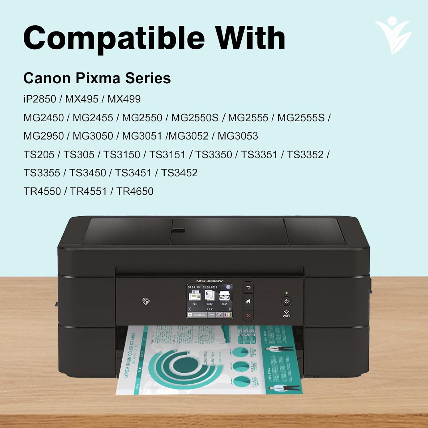 Detalle de YUANQIMM PG-545 CL-546 XL Multipack – Kompatible Canon Druckerpatronen Schwarz & Tri‑Color