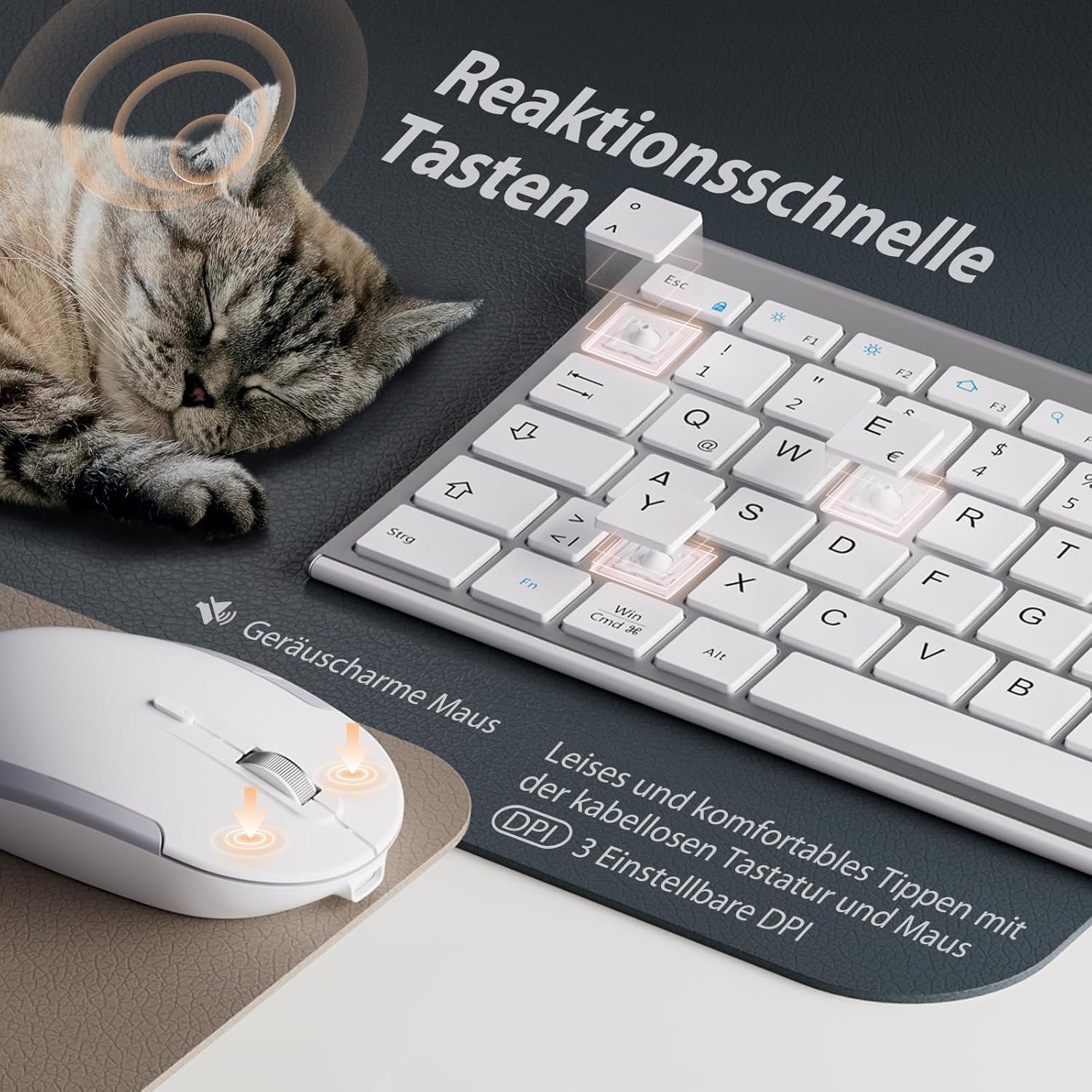 Thumbnail 5 de iClever Kabellose Tastatur und Maus 280 mAh ⌨