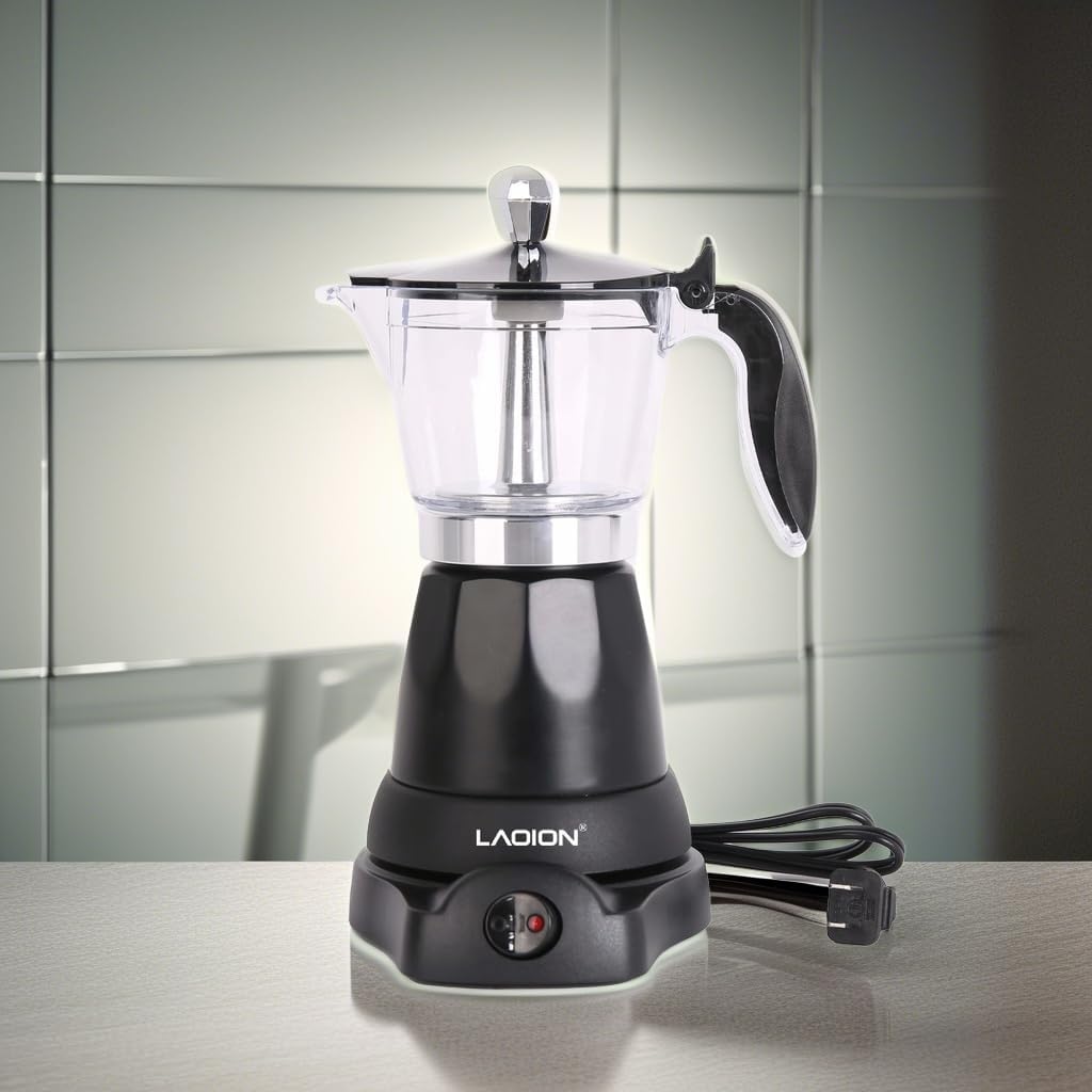 Thumbnail 4 de LAOION Cuban Coffee Maker: 6- or 3-Cup Electric Moka Pot for Rich, Traditional Espresso