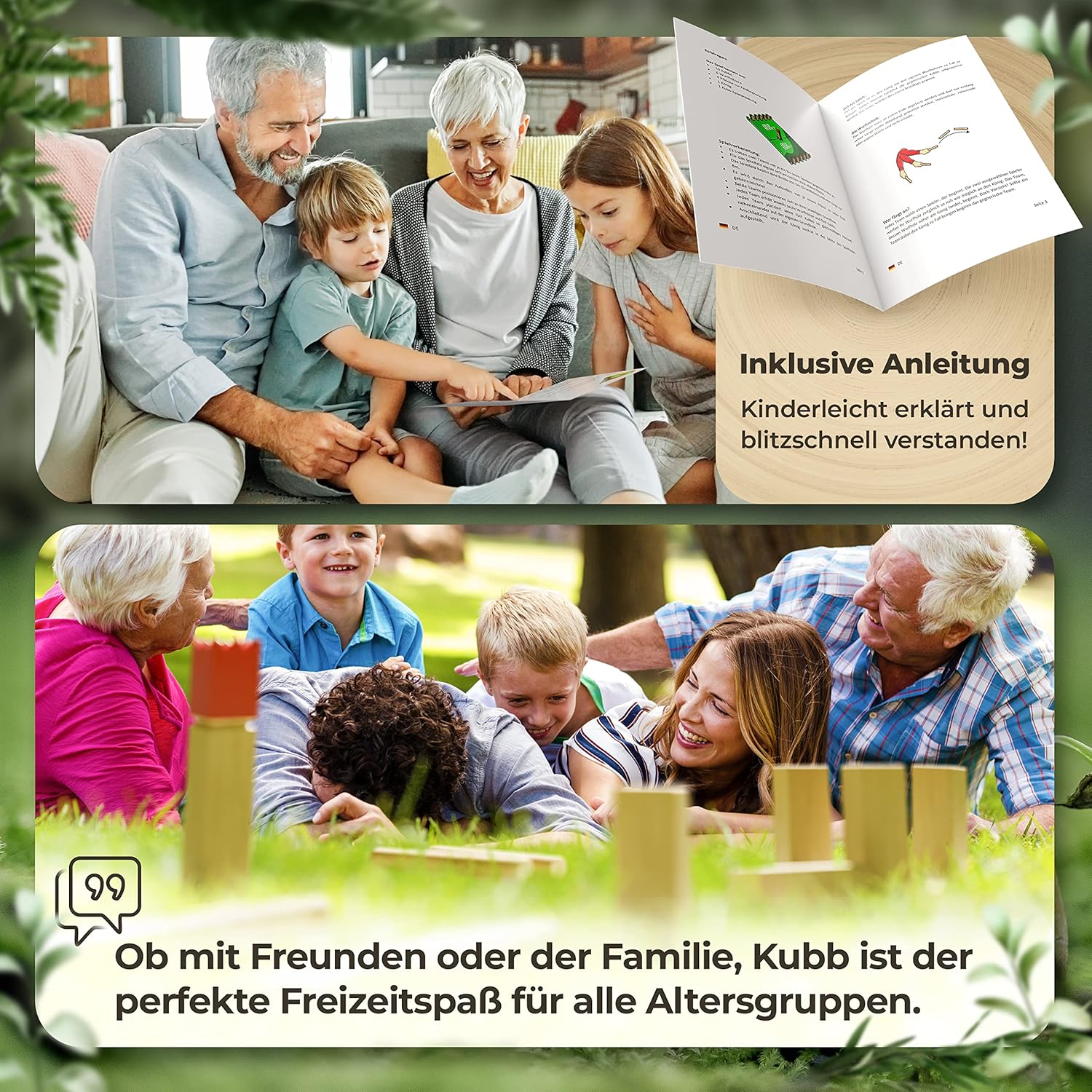 Thumbnail 4 de Liebholz® Original Kubb Wikinger Wurfspiel (FSC Gummibaumholz) – Set mit Tragebeutel & Spielanleitung, Größe L