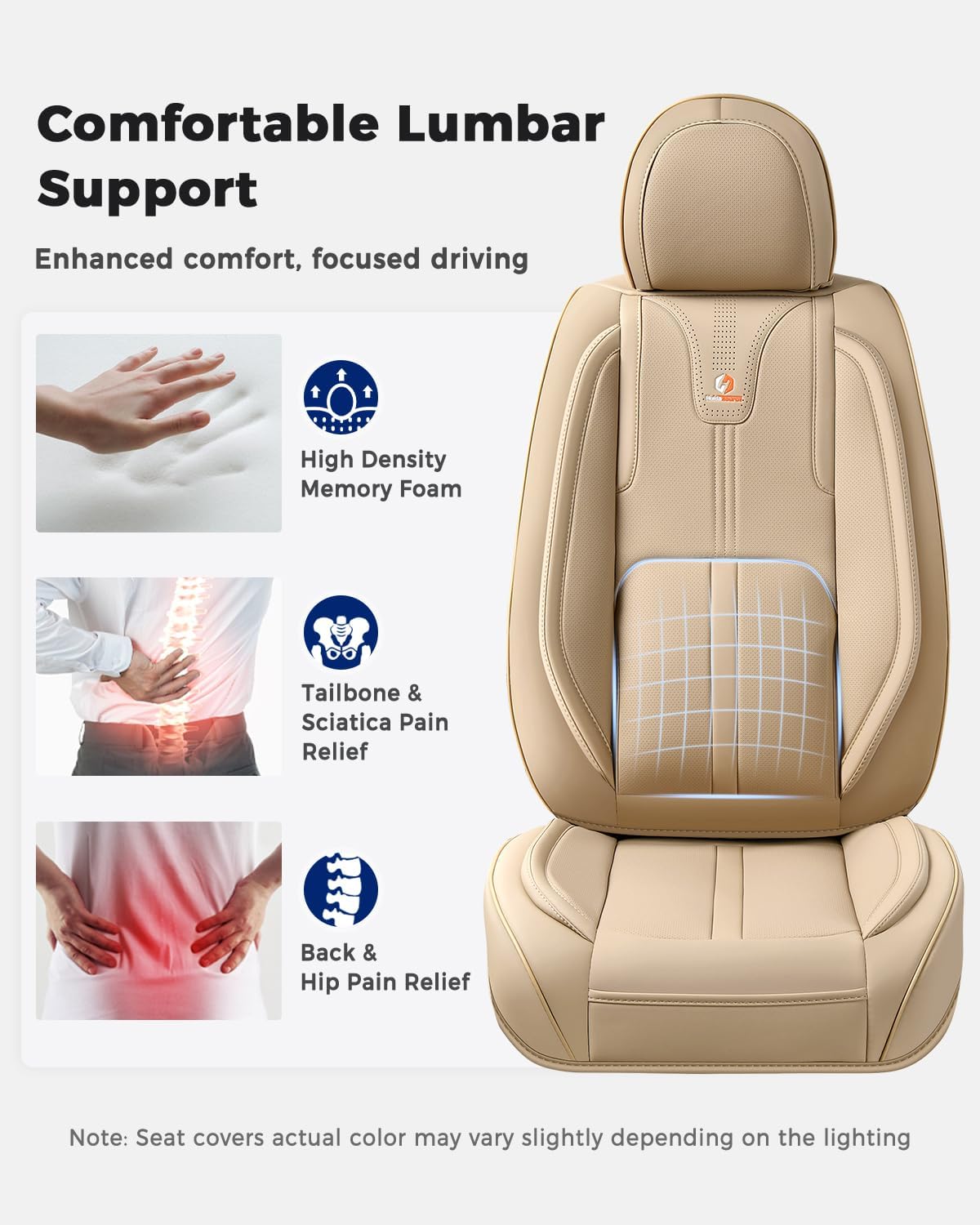Detalle 1 de Huidasource Nappa Leather Car Seat Covers