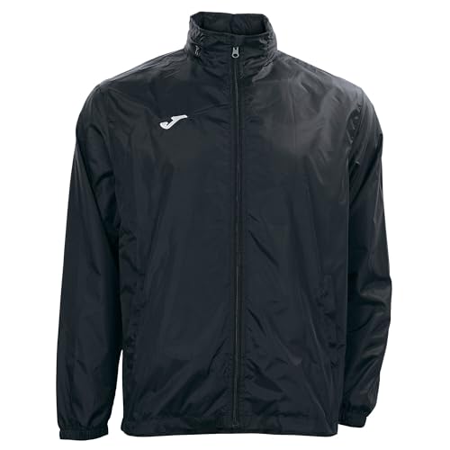 Detalle 1 de Joma Iris, chaqueta impermeable y cortaviento infantil negra con capucha, 2XL