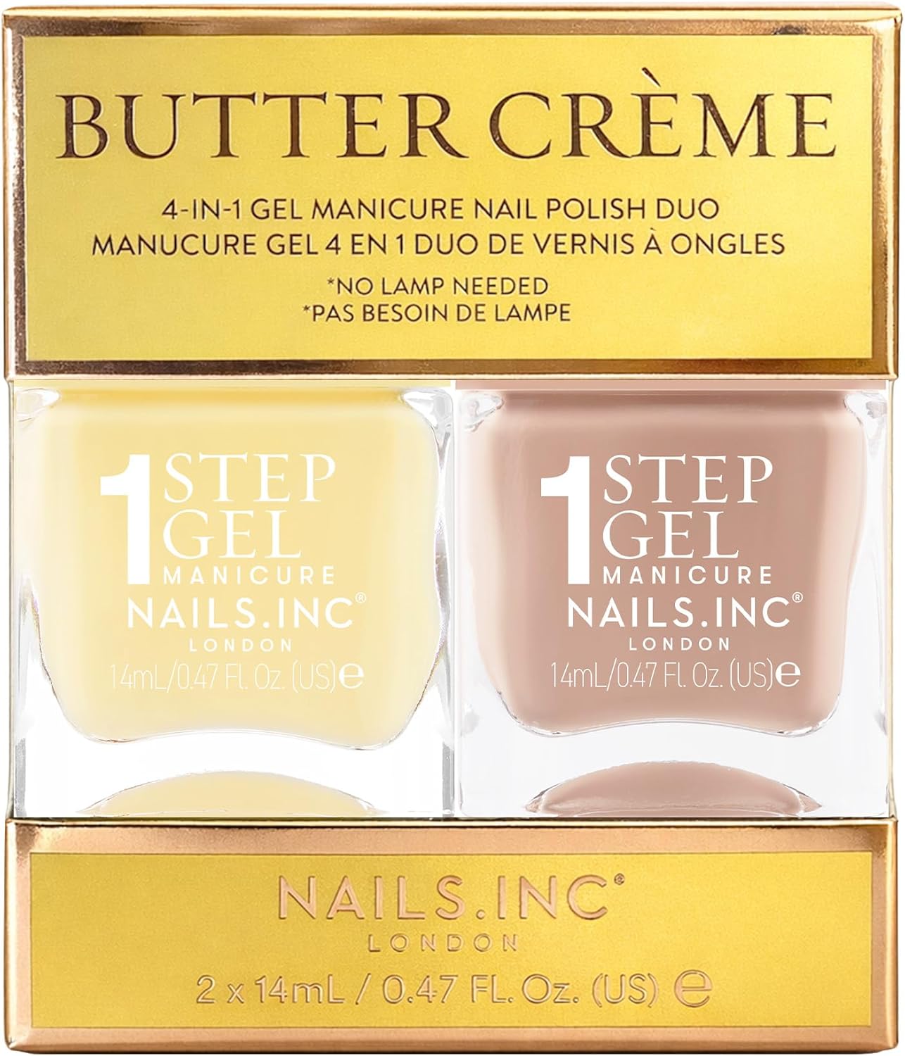 Detalle de Nails.INC It's Topless Butter Crème Gel-Like Manicure Duo: 4-in-1 Gel Finish in Two Butter Shades