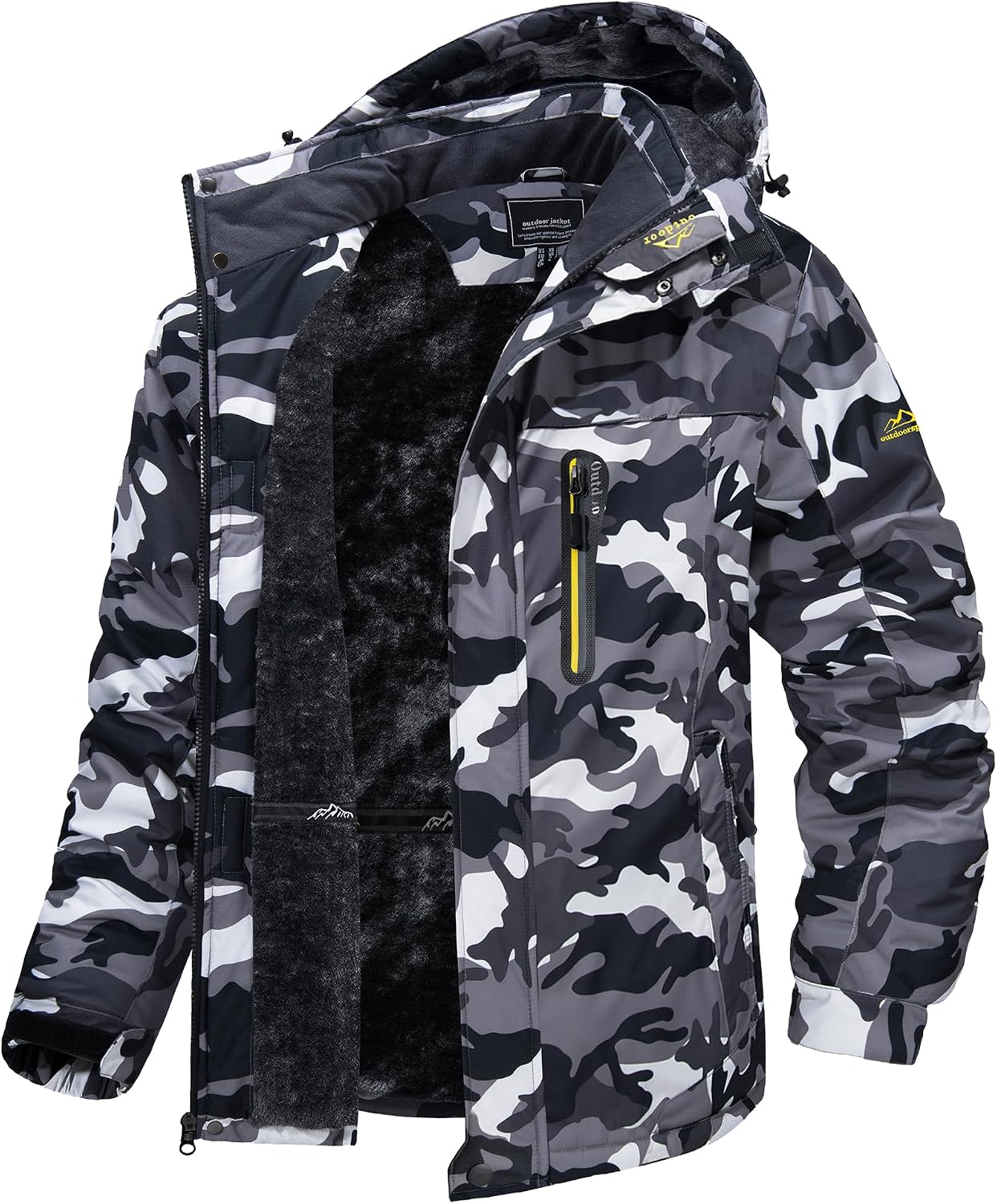Detalle de TACVASEN Men's Winter Ski Jacket, Fleece Liner, Waterproof and Windproof