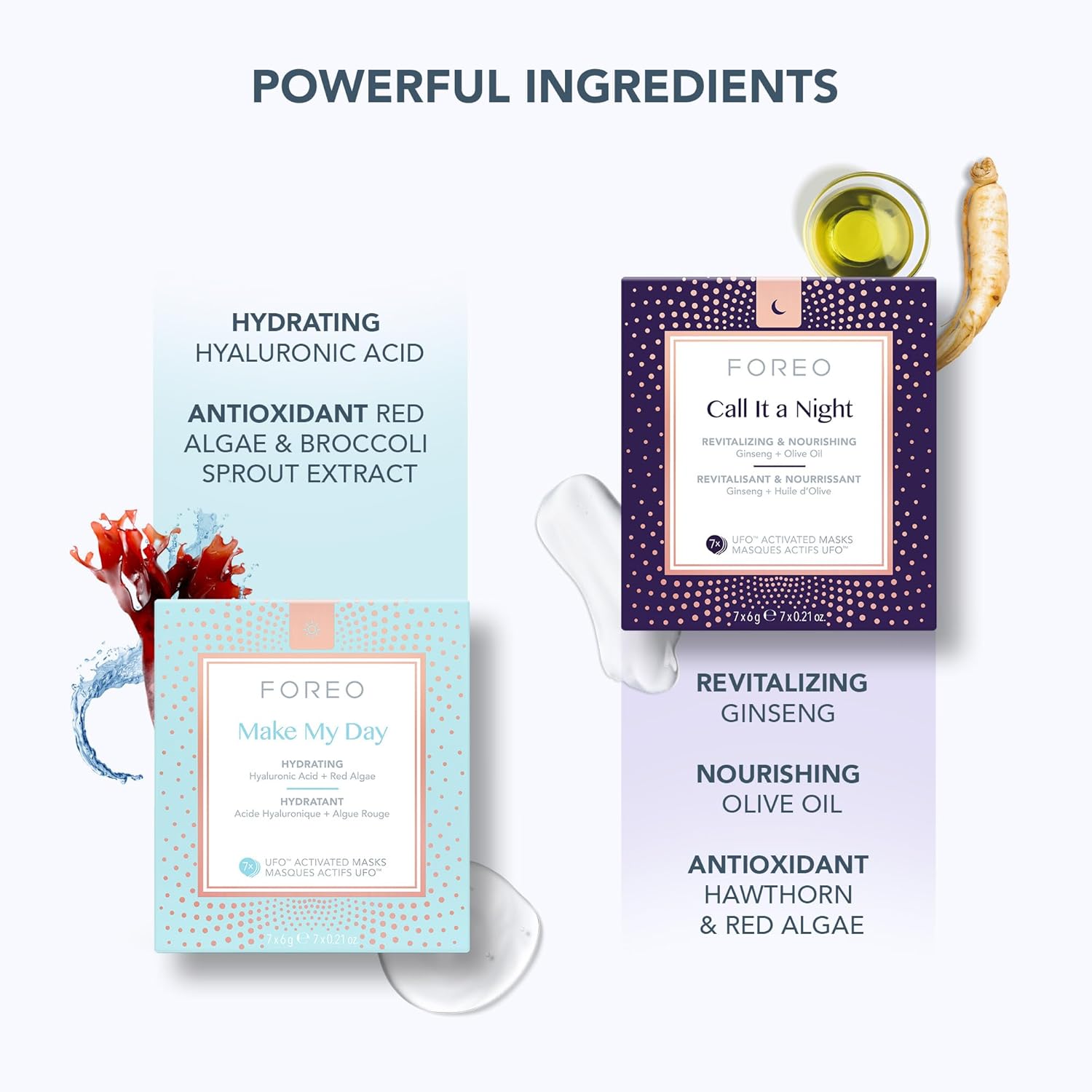 Thumbnail 5 de Set FOREO Hyper Hydra UFO 3 con UFO 3, 14 maschere viso, termoterapia/crioterapia e maschera notte idratante