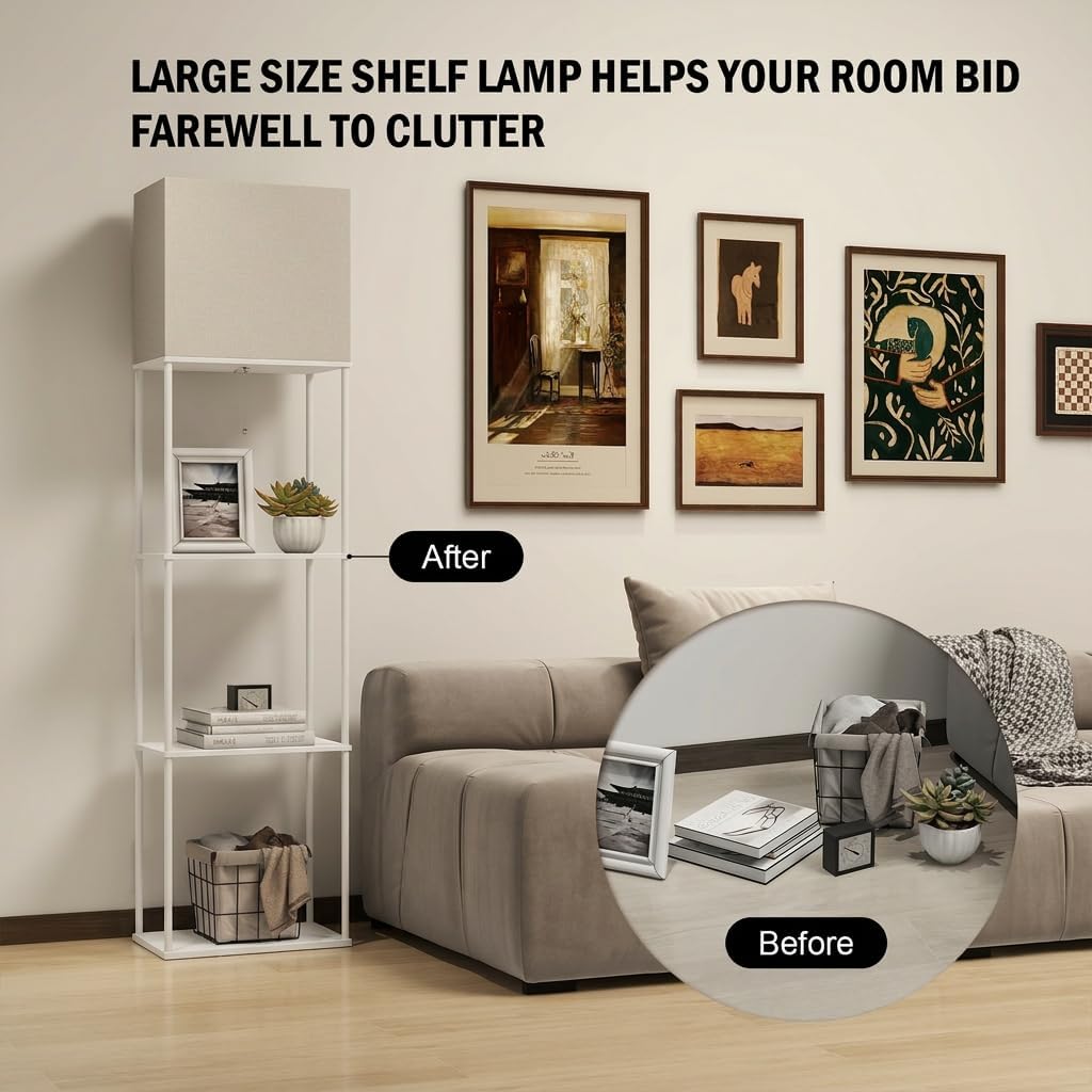 Thumbnail 3 de Shelf Floor Lamp, 4 Tiers